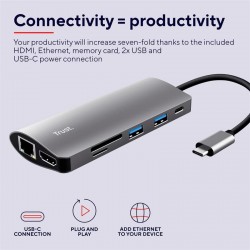 HUB TRUST DALYX USB-C 7 EN...