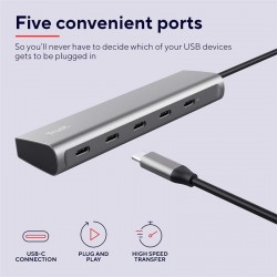 HUB USB-C TRUST 5 PUERTOS...